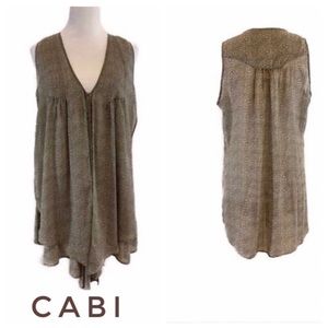 CAbi Lightweight Sheer Cascading Tunic Vest Lagenlook Style 365 XS